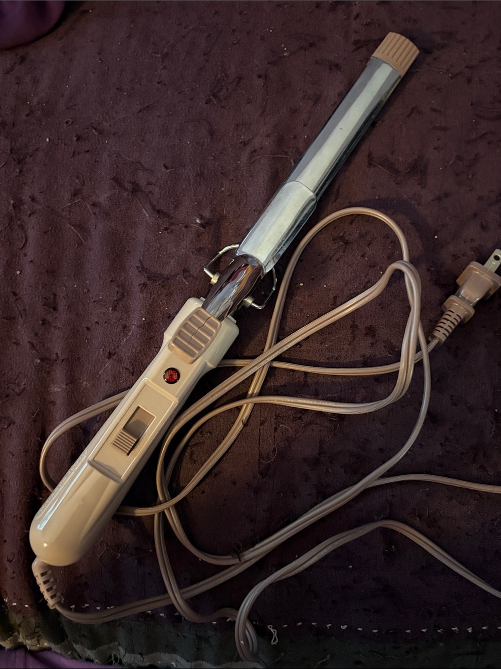 Beige Flat Curling Wand for Smooth Curls